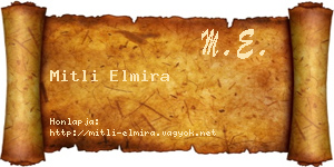 Mitli Elmira névjegykártya